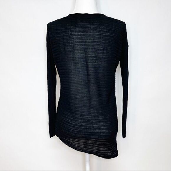 Eileen Fisher Asymmetrical Ribbed Tencel Pullover Sweater Size Small Petite - Picture 4 of 13